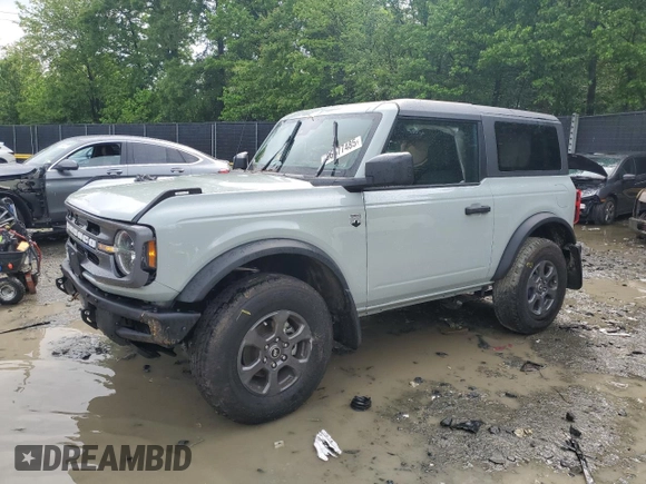 2024 Ford Bronco Big Bend with VIN 1FMDE7AH7RLB13323, listed as a Copart auction lot 56677485 with 1,357 mi miles and Salvage title. Bid and sale history available at DreamBid. Image 1.