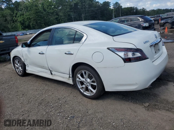 2012 Nissan Maxima SV with VIN 1N4AA5AP1CC801345, listed as a Copart auction lot 64790045 with Not provided miles and Salvage title. Bid and sale history available at DreamBid. Image 2.