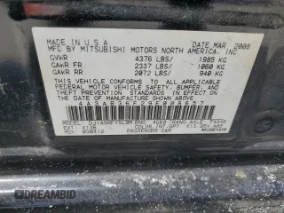 2009 Mitsubishi Galant ES with VIN 4A3AB36F29E008657, listed as a Copart auction lot 52032565 with 144,745 mi miles and Salvage Title. Bid and sale history available at carsss.com. Image 14.