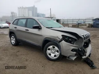 2017 Jeep Cherokee Sport with VIN 1C4PJMAB0HW657229, listed as a Copart auction lot 84675084 with 56,510 mi miles and Salvage Title. Bid and sale history available at carsss.com. Image 4.