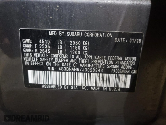 2018 Subaru Legacy Limited with VIN 4S3BNAN67J3028343, listed as a Copart auction lot 40366263 with 26,041 mi miles. Bid and sale history available at carsss.com. Image 13.