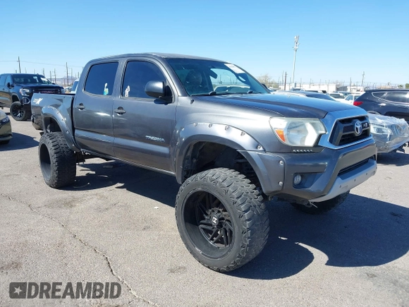 2014 Toyota Tacoma PreRunner with VIN 3TMJU4GN3EM165840, listed as a IAAI auction lot 41666871 with 150,333 mi miles and . Bid and sale history available at DreamBid. Image 1.