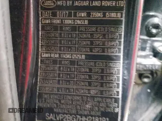 2017 Land Rover Range Rover Evoque SE with VIN SALVP2BG7HH218191, listed as a Copart auction lot 50176915 with 97,755 mi miles and Salvage Title. Bid and sale history available at DreamBid. Image 13.