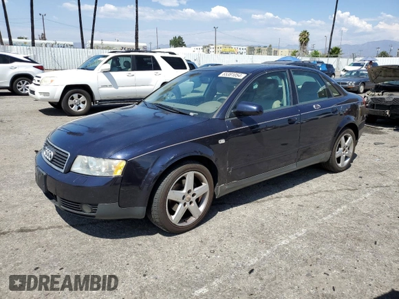2003 Audi A4 1.8T with VIN WAULC68E93A316080, listed as a Copart auction lot 65381054 with 102,383 mi miles and Salvage Title. Bid and sale history available at carsss.com. Image 1.