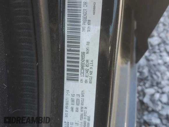 2014 Chrysler 200 LX with VIN 1C3CCBAB5EN209586, listed as a Copart auction lot 52146335 with 203,829 mi miles and Salvage Title. Bid and sale history available at carsss.com. Image 14.