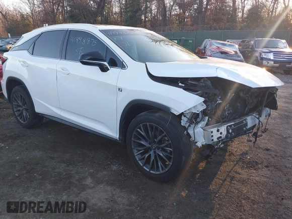 2022 Lexus RX with VIN 2T2SZMDA2NC309843, listed as a IAAI auction lot 41498875 with 54,296 mi miles. Bid and sale history available at carsss.com. Image 1.