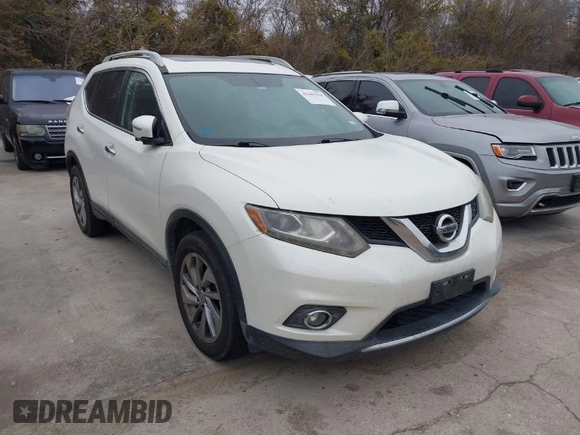 2015 Nissan Rogue SL with VIN 5N1AT2MT6FC761145, listed as a IAAI auction lot 41447918 with 97,021 mi miles. Bid and sale history available at carsss.com. Image 1.
