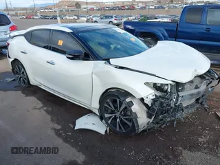 2018 Nissan Maxima SV with VIN 1N4AA6AP5JC405437, listed as a IAAI auction lot 41180470 with 59,319 mi miles. Bid and sale history available at carsss.com. Image 1.