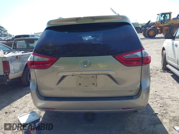 2015 Toyota Sienna LE AAS with VIN 5TDKK3DCXFS552524, listed as a IAAI auction lot 42060065 with 249,332 mi miles and . Bid and sale history available at DreamBid. Image 15.
