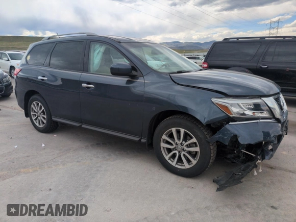 2015 Nissan Pathfinder SV with VIN 5N1AR2MM8FC713945, listed as a Copart auction lot 53490855 with 99,809 mi miles and Salvage Title. Bid and sale history available at carsss.com. Image 4.