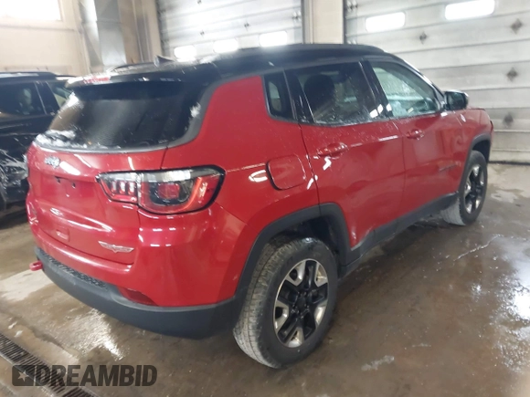 2018 Jeep Compass Trailhawk with VIN 3C4NJDDB5JT307366, listed as a IAAI auction lot 41839273 with 103,585 mi miles and . Bid and sale history available at carsss.com. Image 4.