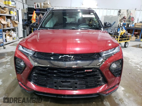 2022 Chevrolet TrailBlazer RS with VIN KL79MUSL7NB063101, listed as a Copart auction lot 47316945 with 62,658 mi miles and Salvage Title. Bid and sale history available at DreamBid. Image 5.