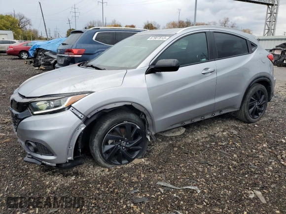 2022 Honda HR-V Sport with VIN 3CZRU6H19NM728720, listed as a Copart auction lot 67907813 with 21,889 mi miles and Salvage Title. Bid and sale history available at carsss.com. Image 1.