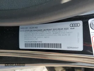 2016 Audi S7 with VIN WAUW2AFC5GN010402, listed as a Copart auction lot 55506875 with 51,585 mi miles and Clean Title. Bid and sale history available at DreamBid. Image 12.