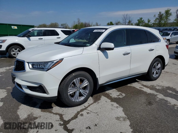 2020 Acura MDX with VIN 5J8YD4H36LL043842, listed as a Copart auction lot 53563845 with 50,071 mi miles and Salvage title. Bid and sale history available at DreamBid. Image 1.