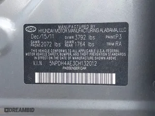 2012 Hyundai Elantra GLS with VIN 5NPDH4AE3CH132012, listed as a IAAI auction lot 41902708 with 123,032 mi miles. Bid and sale history available at carsss.com. Image 9.
