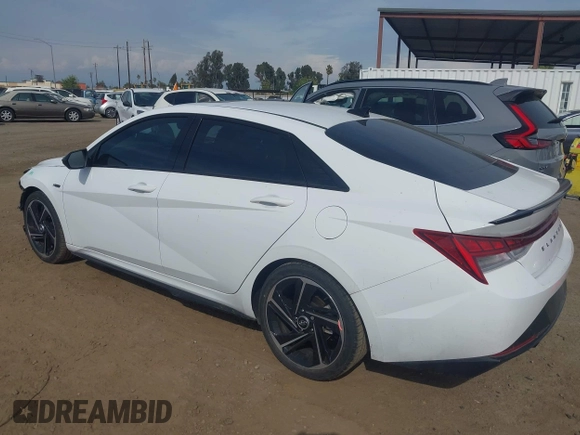 2023 Hyundai Elantra N Line z VIN KMHLR4AF5PU377340, wystawiony jako IAAI lot #42153338 z przebiegiem 50 314 mil mil oraz . Historia ofert i sprzedaży dostępna na DreamBid. Obrazek 3.