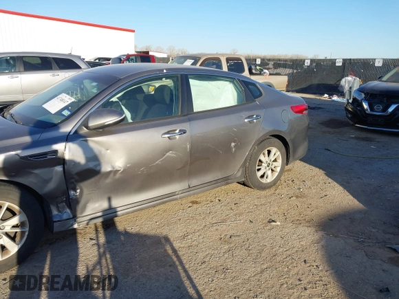 2016 Kia Optima LX with VIN 5XXGT4L39GG102599, listed as a IAAI auction lot 41748147 with 104,712 mi miles. Bid and sale history available at carsss.com. Image 6.