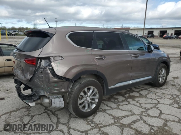 2020 Hyundai Santa Fe SE with VIN 5NMS23AD9LH264926, listed as a Copart auction lot 53809265 with 57,780 mi miles and Salvage title. Bid and sale history available at DreamBid. Image 3.