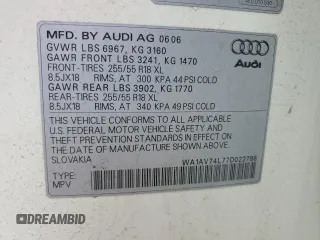 2007 Audi Q7 z VIN WA1AV74L77D022786, wystawiony jako Copart lot #62660225 z przebiegiem 107 993 mil mil oraz Szkoda całkowita • Salvage title. Historia ofert i sprzedaży dostępna na DreamBid. Obrazek 13.