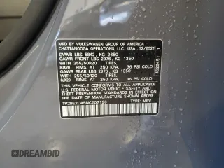 2022 Volkswagen Atlas SEL with VIN 1V2BE2CA5NC207126, listed as a Copart auction lot 56545445 with 49,296 mi miles and Salvage title. Bid and sale history available at DreamBid. Image 13.