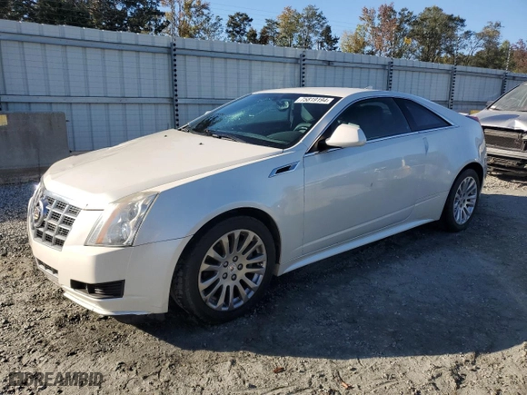2012 Cadillac CTS Coupe with VIN 1G6DA1E31C0150360, listed as a Copart auction lot 75819194 with 112,120 mi miles and Salvage Title. Bid and sale history available at carsss.com. Image 1.