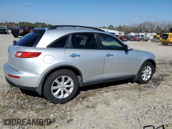2006 Infiniti FX35 with VIN JNRAS08U16X105314, listed as a Copart auction lot 46481105 with 0 mi miles and Salvage Title. Bid and sale history available at carsss.com. Image 3.