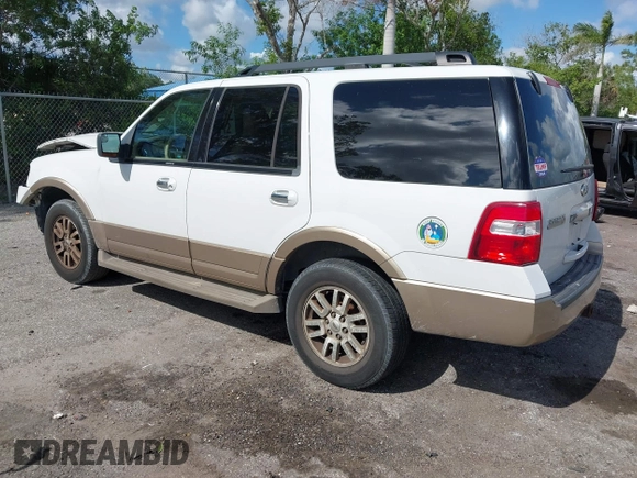 2014 Ford Expedition King Ranch with VIN 1FMJU1J50EEF14445, listed as a IAAI auction lot 42571073 with 125,174 mi miles and . Bid and sale history available at DreamBid. Image 3.