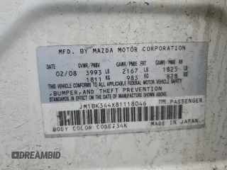 2008 Mazda 3 s GT *Ltd Avail* with VIN JM1BK344X81118046, listed as a Copart auction lot 53724745 with 140,018 mi miles and Salvage Title. Bid and sale history available at carsss.com. Image 12.