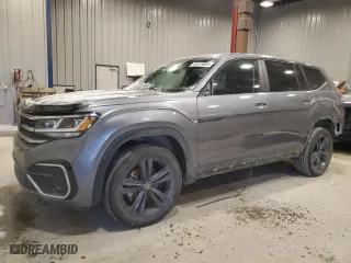2022 Volkswagen Atlas 3.6L V6 SEL R-Line with VIN 1V2AR2CA0NC516051, listed as a Copart auction lot 88818005 with 37,471 mi miles and Salvage Title. Bid and sale history available at carsss.com. Image 1.