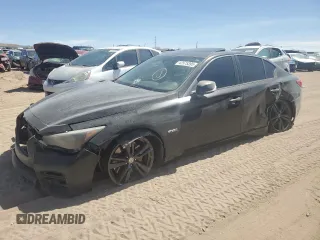 2014 Infiniti Q50 Hybrid Sport with VIN JN1AV7AR5EM700580, listed as a Copart auction lot 42575395 with 152,518 mi miles and Salvage Title. Bid and sale history available at carsss.com. Image 1.