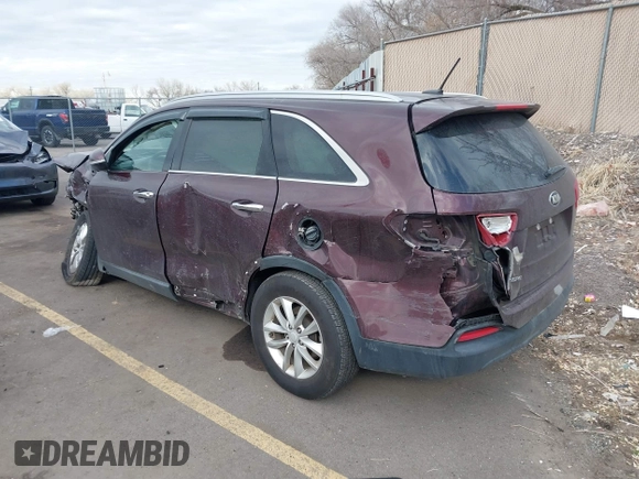 2018 Kia Sorento LX with VIN 5XYPG4A51JG354830, listed as a IAAI auction lot 41507165 with 99,598 mi miles and . Bid and sale history available at DreamBid. Image 3.