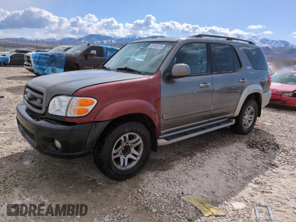 2003 Toyota Sequoia SR5 with VIN 5TDZT34A33S155761, listed as a Copart auction lot 52153775 with 170,157 mi miles and Salvage Title. Bid and sale history available at carsss.com. Image 1.
