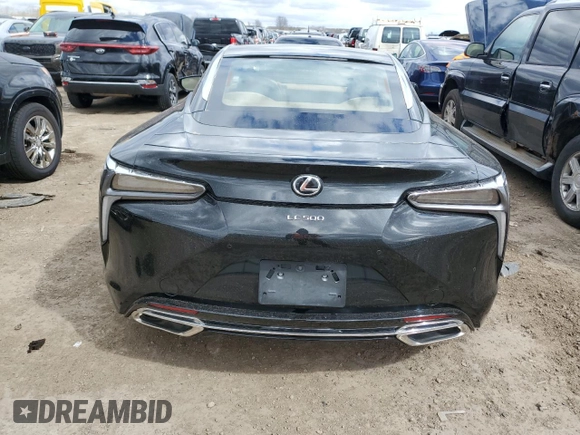 2018 Lexus LC with VIN JTHHP5AY7JA005268, listed as a Copart auction lot 52507585 with 17,572 mi miles and Salvage Title. Bid and sale history available at carsss.com. Image 6.