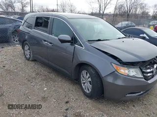 2015 Honda Odyssey EX z VIN 5FNRL5H43FB037184, wystawiony jako IAAI lot #41191583 z przebiegiem 168 527 mil mil oraz . Historia ofert i sprzedaży dostępna na DreamBid. Obrazek 1.