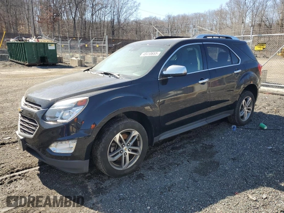 2016 Chevrolet Equinox LTZ with VIN 2GNFLGE37G6213243, listed as a Copart auction lot 48410655 with 105,200 mi miles and Salvage Title. Bid and sale history available at carsss.com. Image 1.