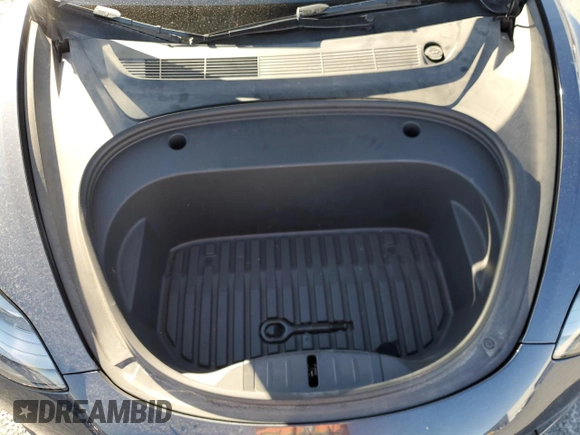 2023 Tesla Model 3 with VIN 5YJ3E1EA4PF556782, listed as a Copart auction lot 55626935 with 26,615 mi miles and Salvage title. Bid and sale history available at DreamBid. Image 11.