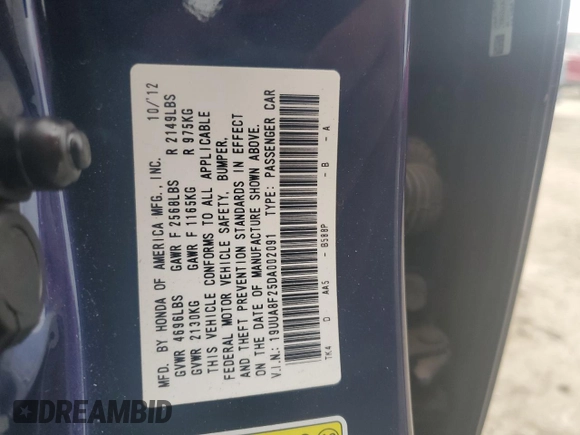 2013 Acura TL z VIN 19UUA8F25DA002091, wystawiony jako Copart lot #54884615 z przebiegiem 165 912 mil mil oraz Szkoda całkowita • Salvage title. Historia ofert i sprzedaży dostępna na DreamBid. Obrazek 12.