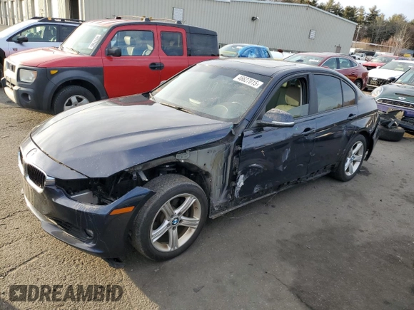 2015 BMW 3 Series 328i xDrive with VIN WBA3B5G50FNS14551, listed as a Copart auction lot 46627015 with 76,837 mi miles and Salvage Title. Bid and sale history available at carsss.com. Image 1.