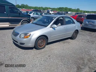 2009 Kia Spectra EX with VIN KNAFE222695665195, listed as a IAAI auction lot 42227515 with 129,637 mi miles and . Bid and sale history available at DreamBid. Image 2.