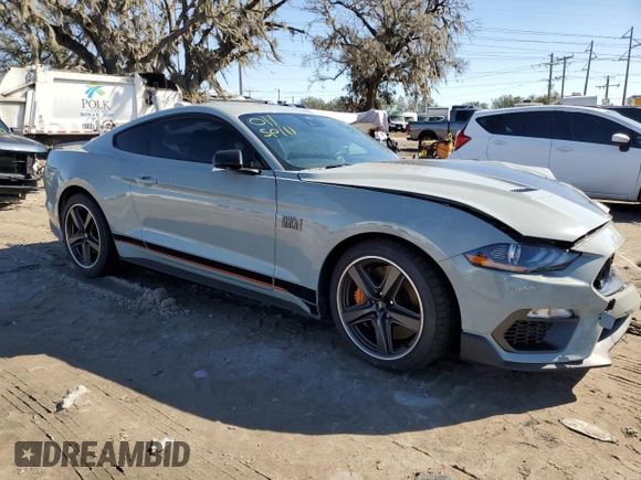 2022 Ford Mustang Mach 1 with VIN 1FA6P8R02N5550873, listed as a Copart auction lot 84325234 with 28,251 mi miles and Salvage title. Bid and sale history available at DreamBid. Image 4.