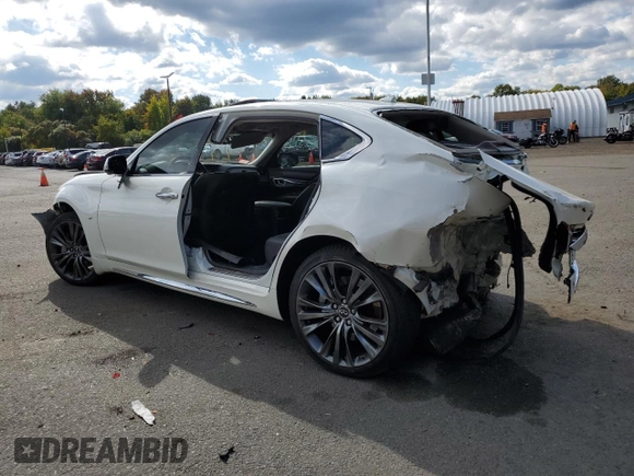 2017 Infiniti Q70 3.7 with VIN JN1BY1PR6HM210685, listed as a Copart auction lot 73644754 with Not provided miles and Salvage title. Bid and sale history available at DreamBid. Image 2.