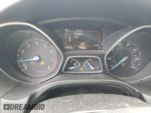 2017 Ford Focus SE with VIN 1FADP3F29HL242325, listed as a Copart auction lot 61153555 with 136,666 mi miles and Salvage title. Bid and sale history available at DreamBid. Image 9.