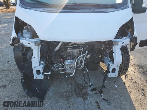 2023 Ram ProMaster Cargo with VIN 3C6MRVJG9PE554470, listed as a Copart auction lot 44228715 with Not Provided miles and Salvage Title. Bid and sale history available at DreamBid. Image 11.