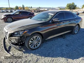 2017 Genesis G80 3.8L with VIN KMHGN4JEXHU168827, listed as a Copart auction lot 80315794 with 46,607 mi miles and Salvage Title. Bid and sale history available at carsss.com. Image 1.