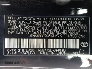 2021 Toyota Corolla Hatchback XSE with VIN JTNA4MBE9M3141562, listed as a Copart auction lot 67001604 with 33,233 mi miles and Salvage Title. Bid and sale history available at carsss.com. Image 12.