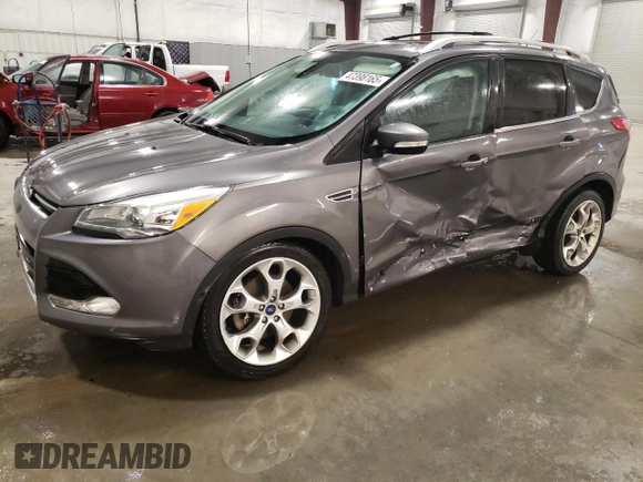 2014 Ford Escape Titanium with VIN 1FMCU9J95EUA84671, listed as a Copart auction lot 47398165 with 84,453 mi miles and Salvage Title. Bid and sale history available at DreamBid. Image 1.