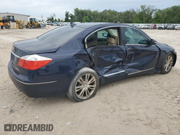 2011 Hyundai Genesis with VIN KMHGC4DF5BU124185, listed as a Copart auction lot 71225784 with 127,638 mi miles and Salvage Title. Bid and sale history available at carsss.com. Image 3.