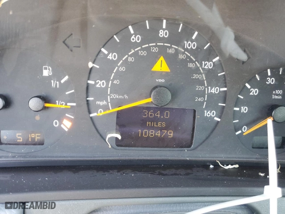 2000 Mercedes-Benz E-Class with VIN WDBJH65J9YB130259, listed as a Copart auction lot 87720045 with 108,479 mi miles and Salvage Title. Bid and sale history available at carsss.com. Image 9.