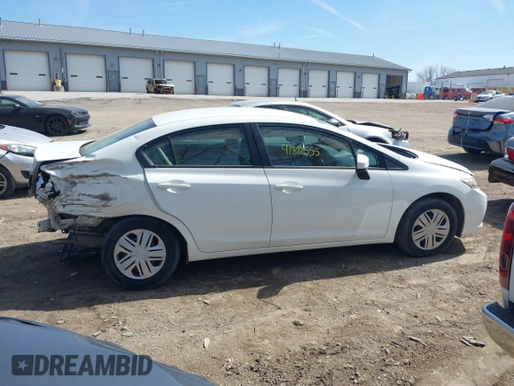 2015 Honda Civic LX with VIN 19XFB2F50FE051369, listed as a IAAI auction lot 41822555 with 87,523 mi miles. Bid and sale history available at carsss.com. Image 14.
